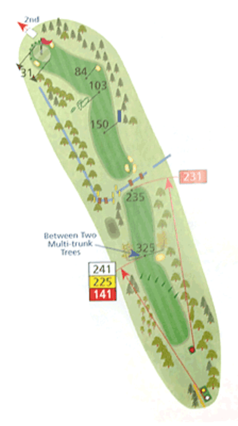 Map of Chippenham Golf Course Hole 1