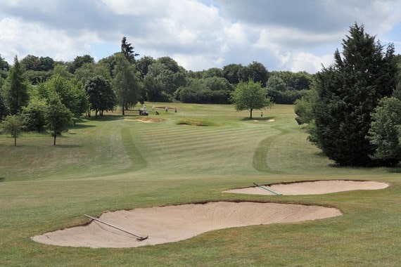 Hole 3 on The Cathedral Course at Salisbury & South Wilts Golf Course