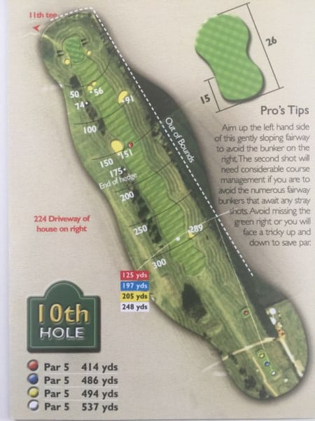 Ogbourne Downs Hole 10 Layout