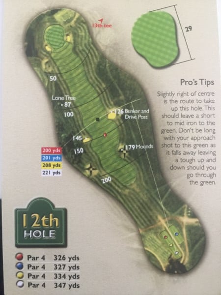 Ogbourne Downs Hole 12 Layout