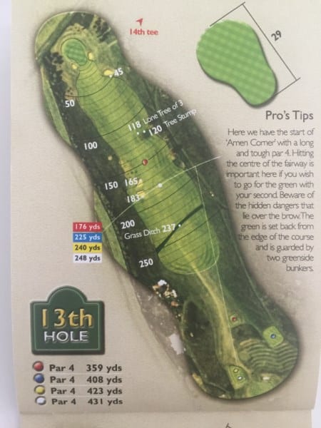Ogbourne Downs Hole 13 Layout