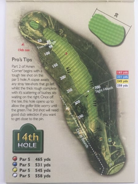 Ogbourne Downs Hole 14 Layout