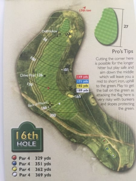 Ogbourne Downs Hole 16 Layout