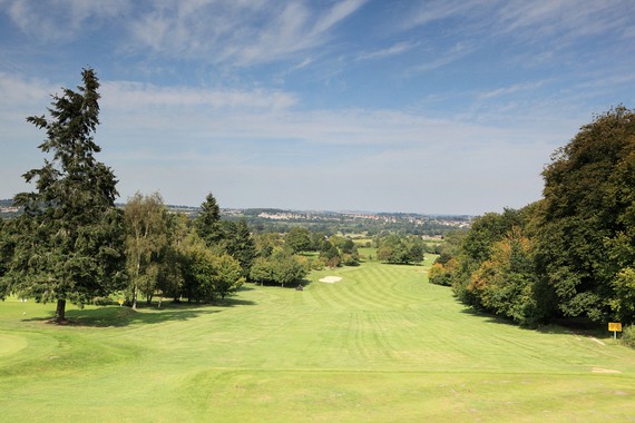 Hole 15 on The Cathedral Course at Salisbury & South Wilts Golf Course