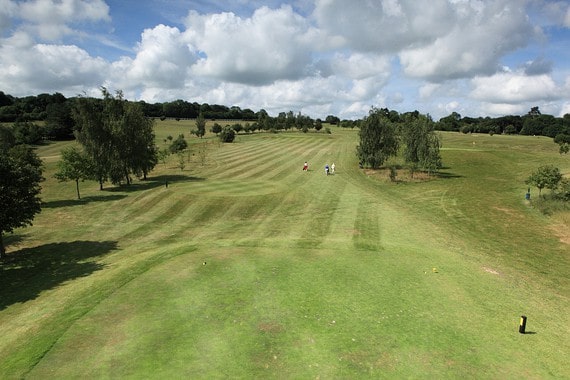 Hole 6 on The Cathedral Course at Salisbury & South Wilts Golf Course
