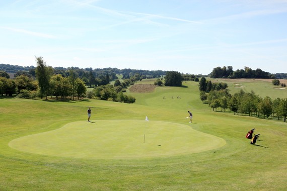 Hole 9 on The Cathedral Course at Salisbury & South Wilts Golf Course