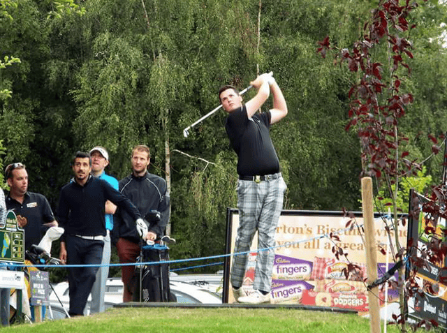 Matt Mumford playing golf at the British Par 3 Championships